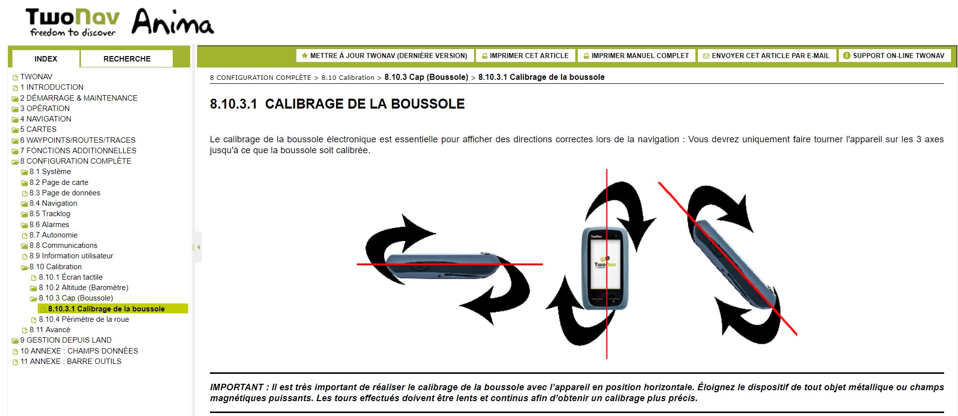 Boussole LCM éclairée – Grand Diamètre 8cm – Avec Support, Capot Et Calibration – Neuf